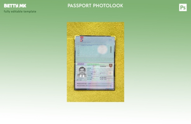 Модерен стил шаблон за фотолик верзија на пасош на Словачка